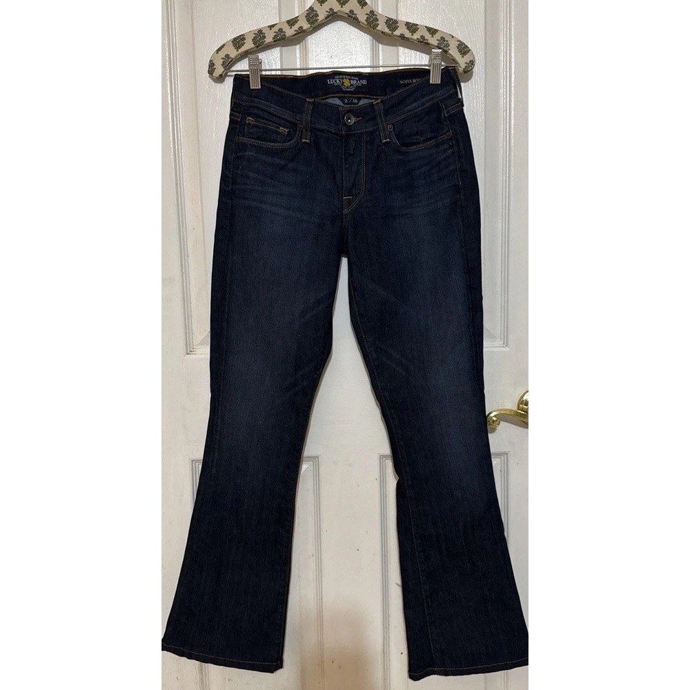 Lucky Brand Sofia Boot Mid Rise Denim Medium Wash Blue Jeans Womens 2/26